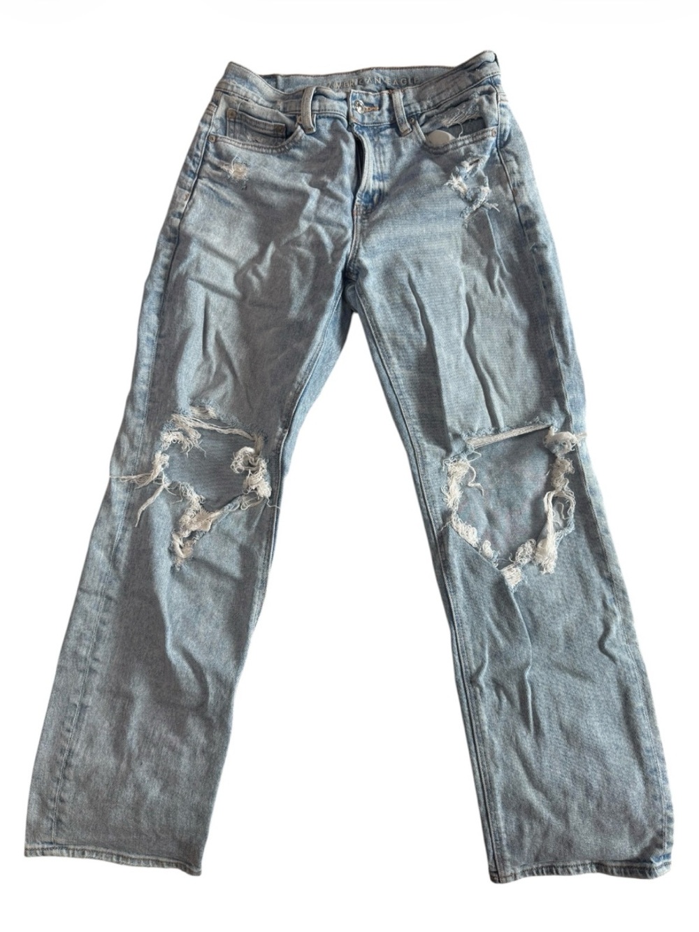American Eagle Light Blue Distressed Womens Jeans